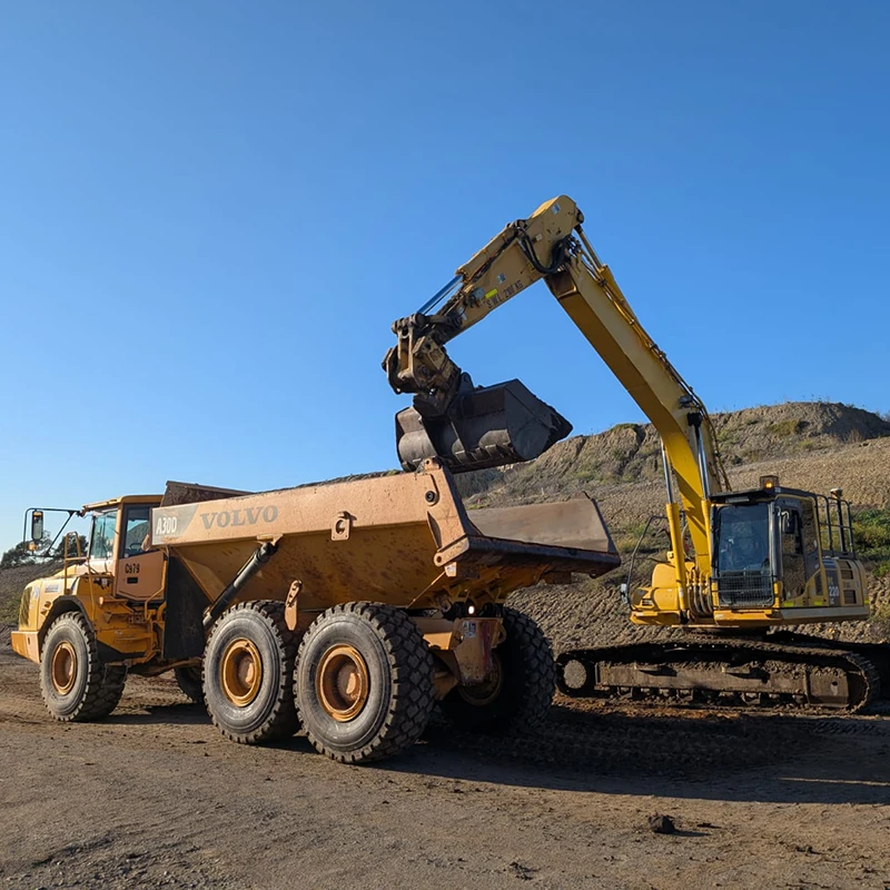 Landmark Excavator and Truck